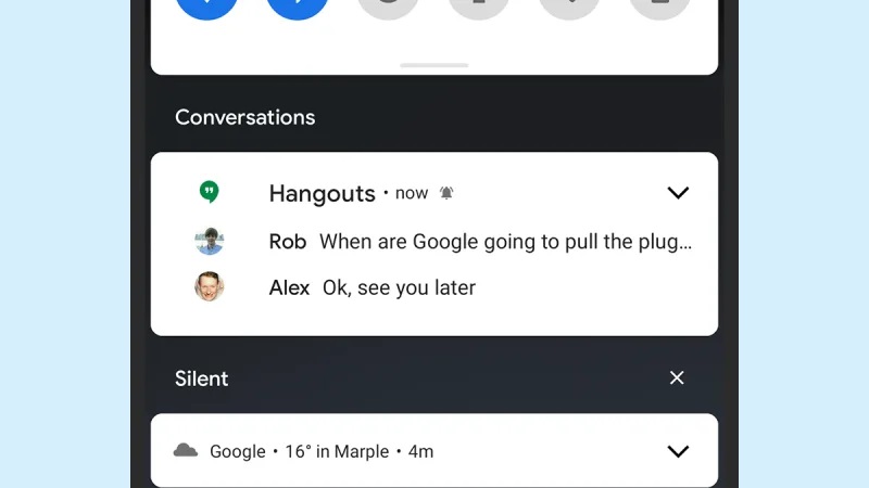 اشعارات الرسائل في اندرويد 11