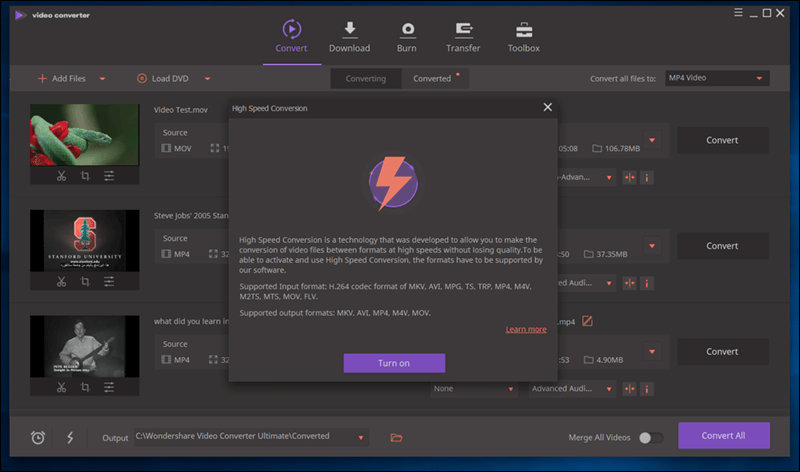 تفعيل خاصية High Speed Conversion