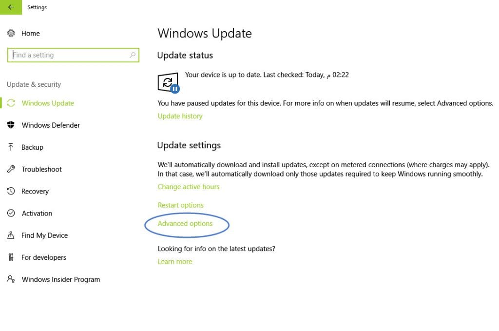 تعطيل تحديثات ويندوز 10