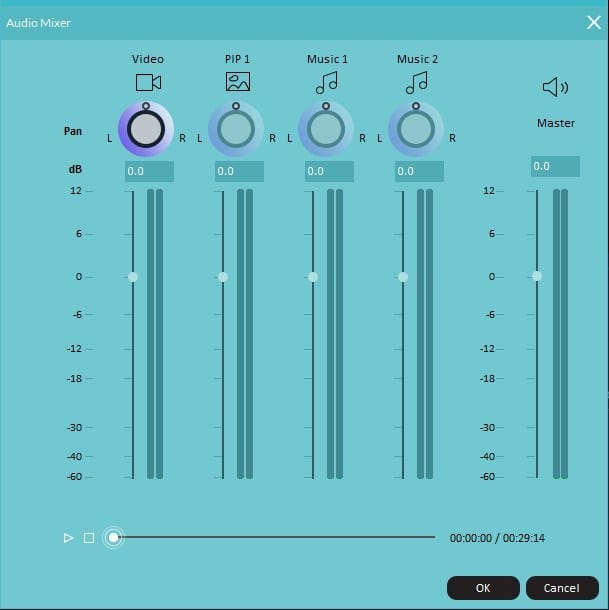 برنامج تحرير الفيديو Filmora Audio Mixer