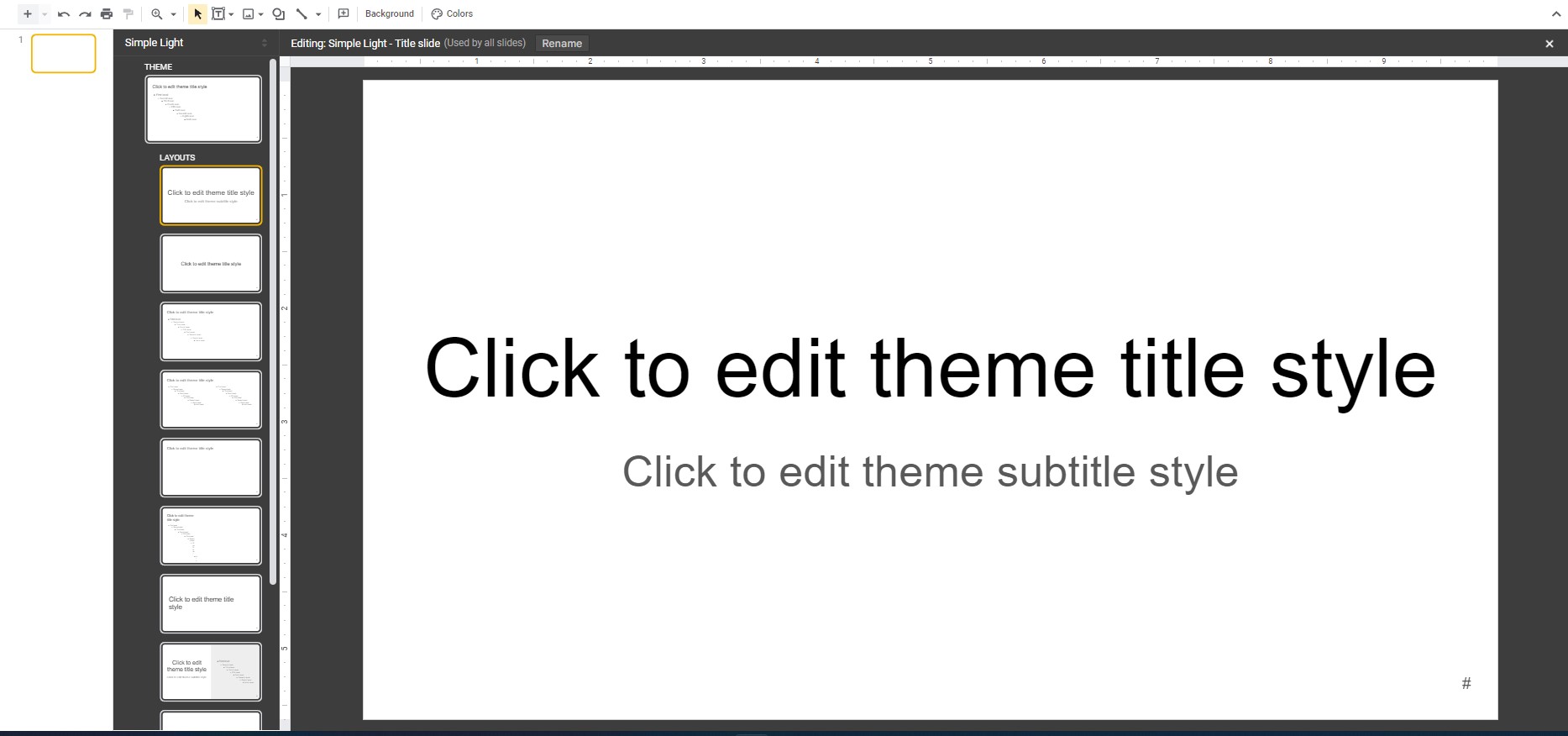 عمل قوالب جوجل سلايد Theme Builder