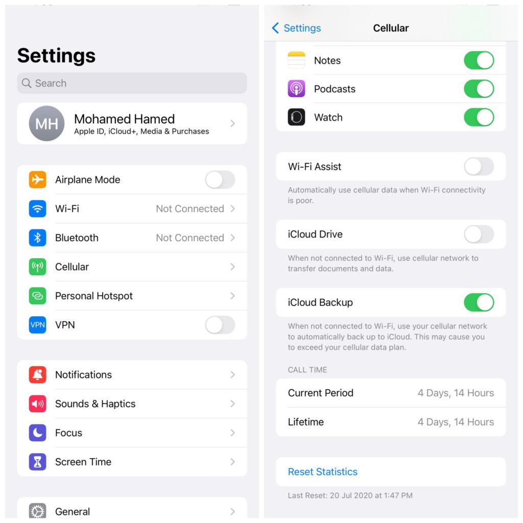 تعطيل تحديثات ايكلاود للحفاظ على الباقة