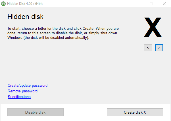 اخفاء بارتشن Hidden Disk