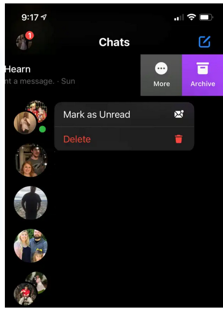 حذف محادثة فيسبوك 2