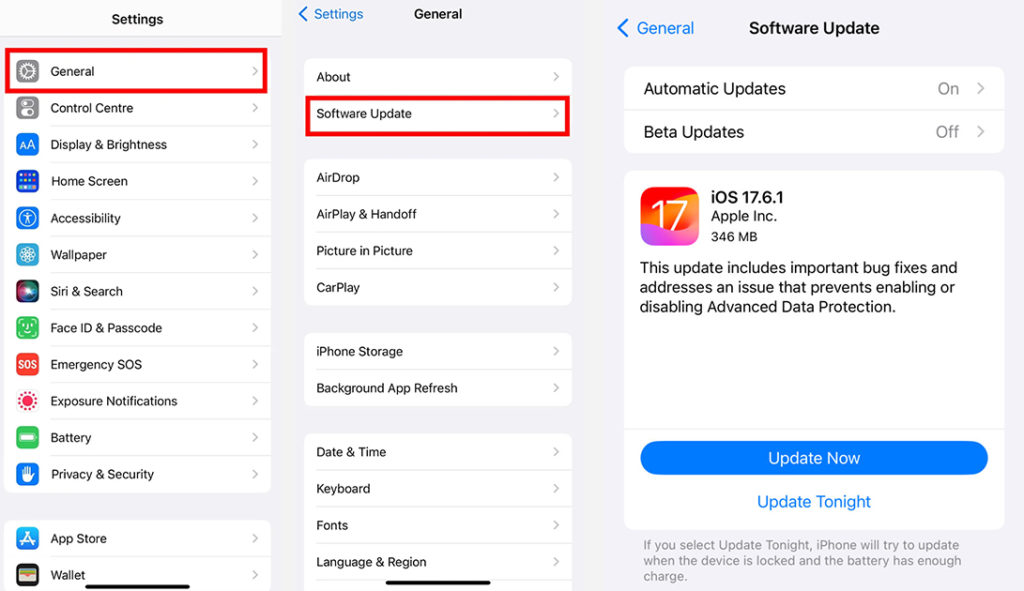 تحديث ايفون تلقائياً 