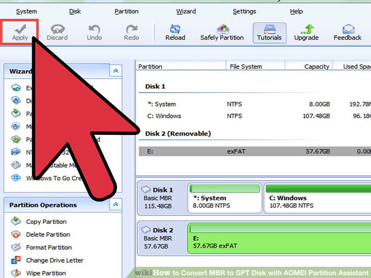تحويل البارتشن الى gpt