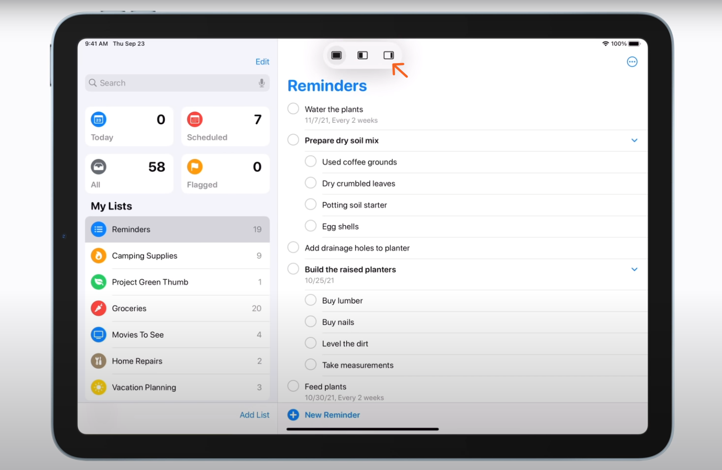 الدخول في وضع التطبيقات العائمة - Slide Over Window