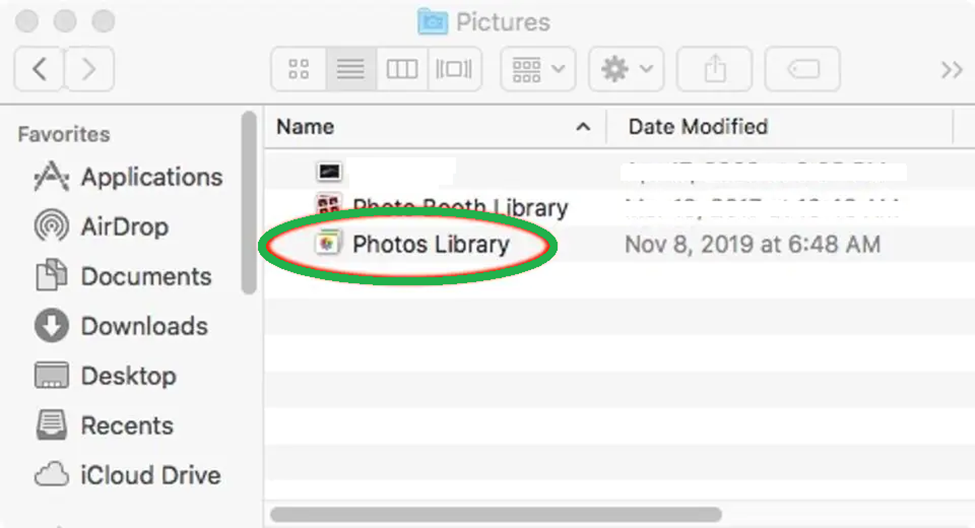 أداة إصلاح مكتبة الصور ماك