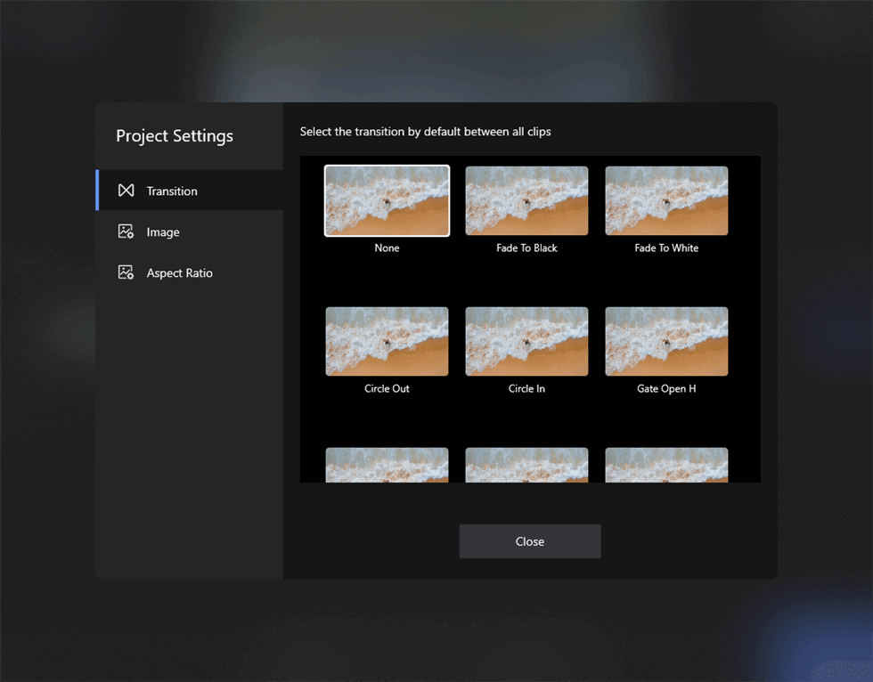 FilmForth video transition