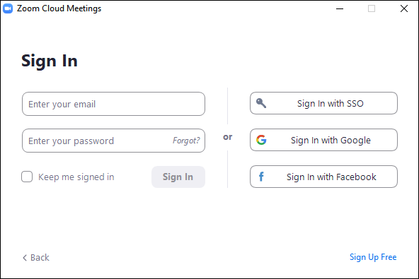 تسجيل الدخول الى زووم