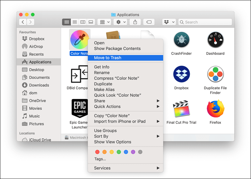 إزالة تثبيت البرامج فى ماك