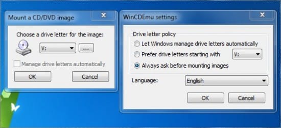 تشغيل ملفات ايزو WinCDEmu