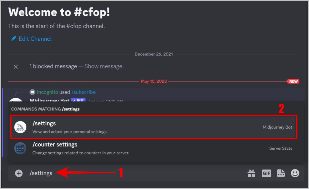 اعدادات Midjourney