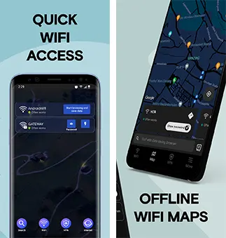 تطبيق واي فاي مجاني WiFi Passwords Map Instabridge
