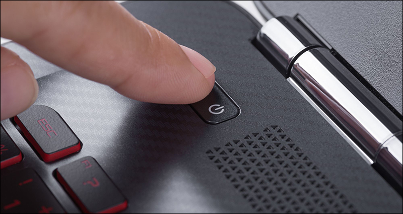 زر إعادة تشغيل اللاب توب