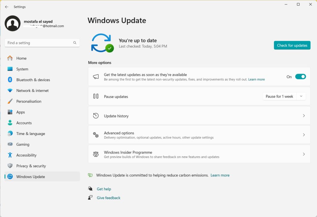 تحديث الويندوز والتعريفات تلقائيًا 