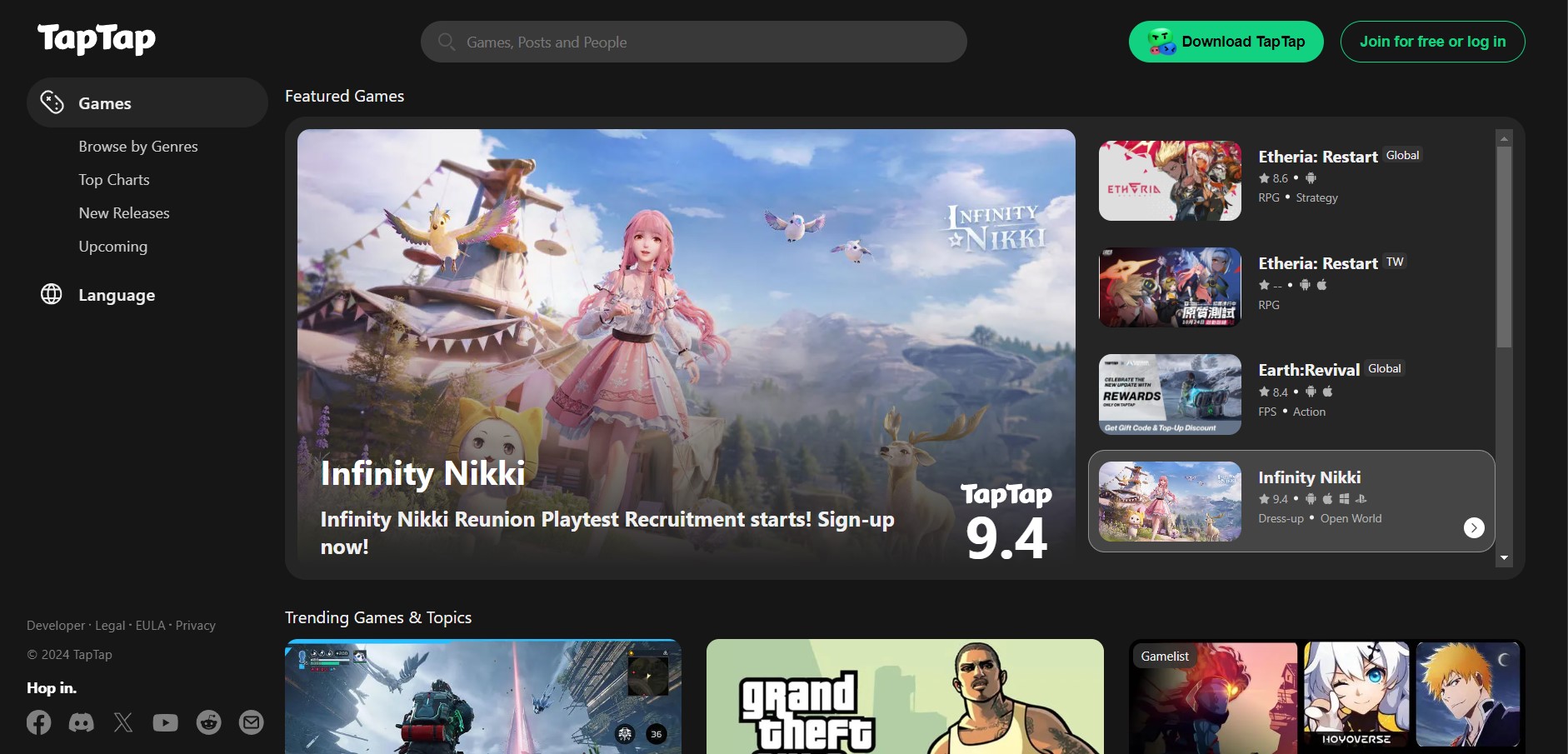 أفضل بدائل جوجل بلاي في الألعاب متجر TapTap