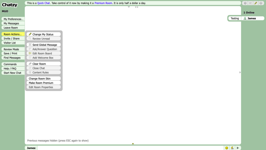 غرف الدردشة Chatzy