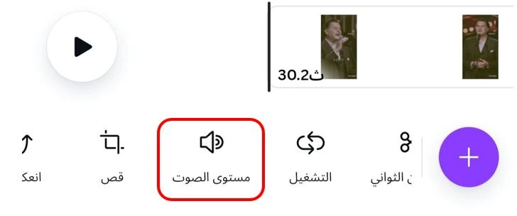 "مستوى الصوت"