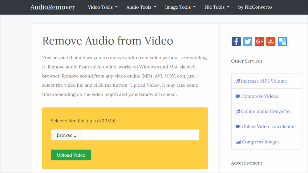 موقع Audio Remover