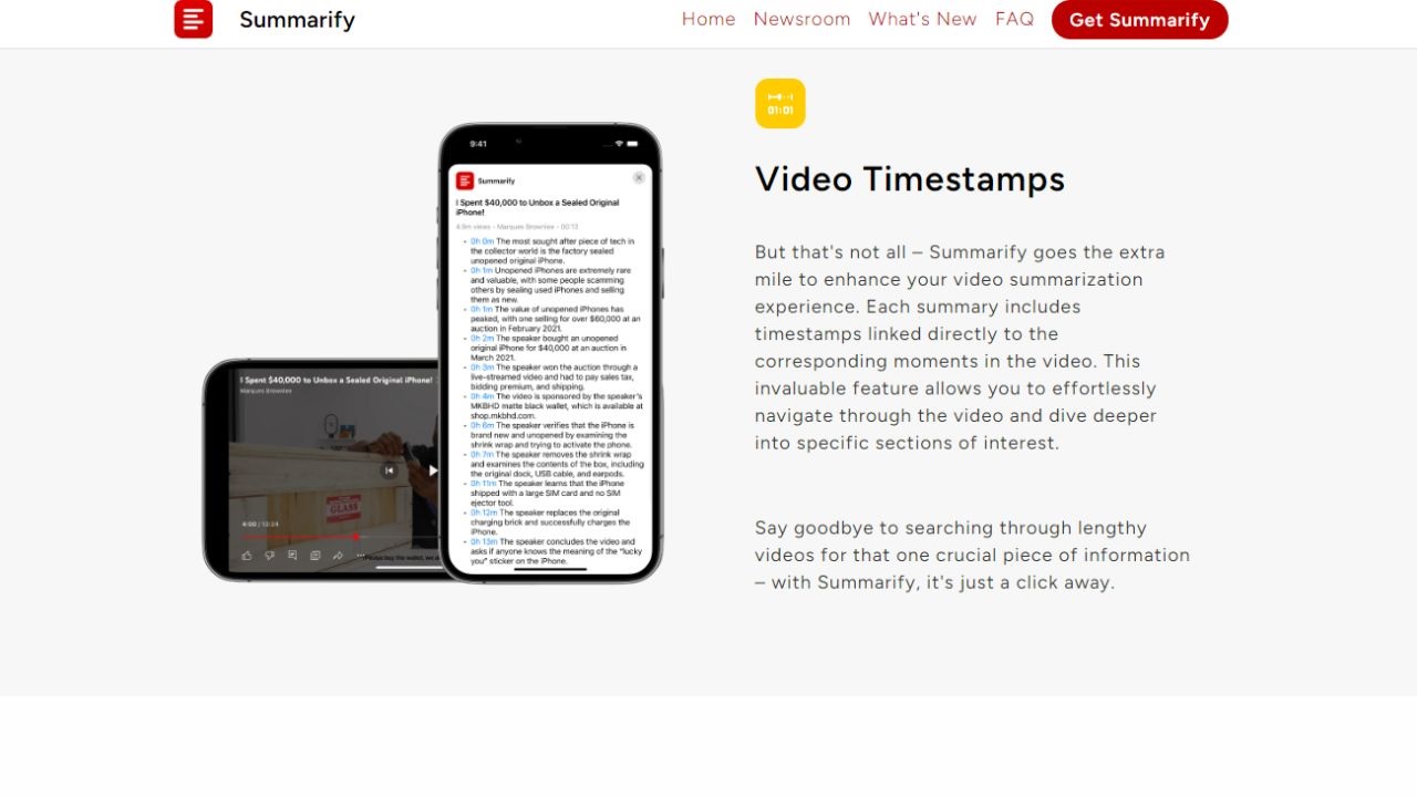 تلخيصات يوتيوب Summarify