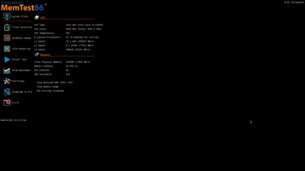 أداة MemTest86 لفحص الرام