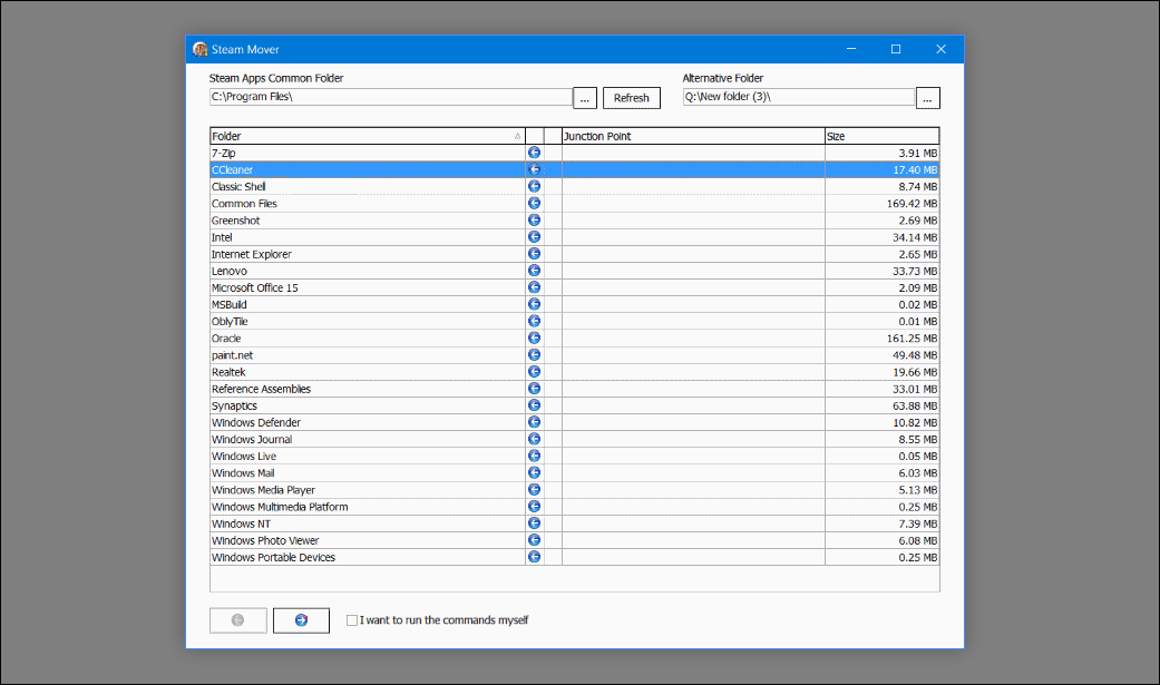 برنامج Steam Mover