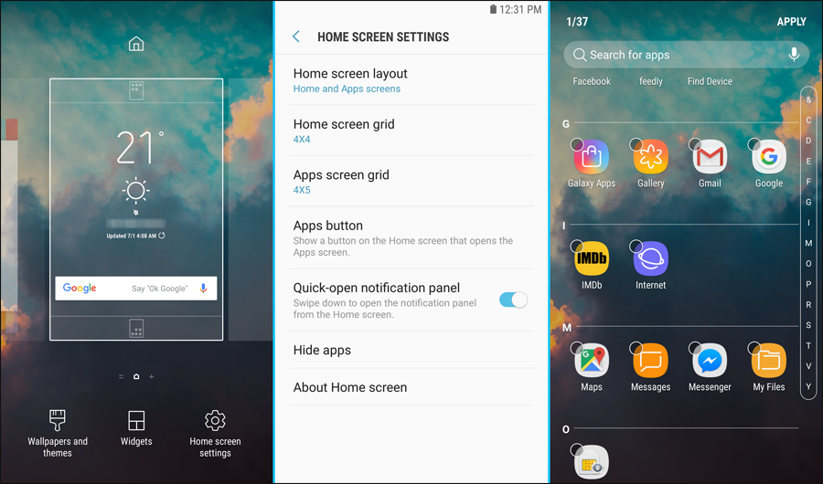 اخفاء التطبيقات في اجهزة سامسونج