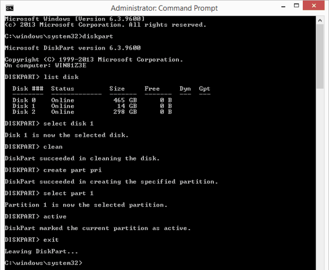 فلاشة ذاتية الاقلاع cmd