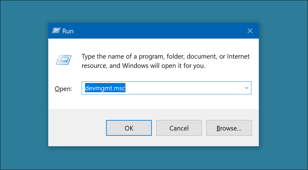 فتح اداة Device Manager