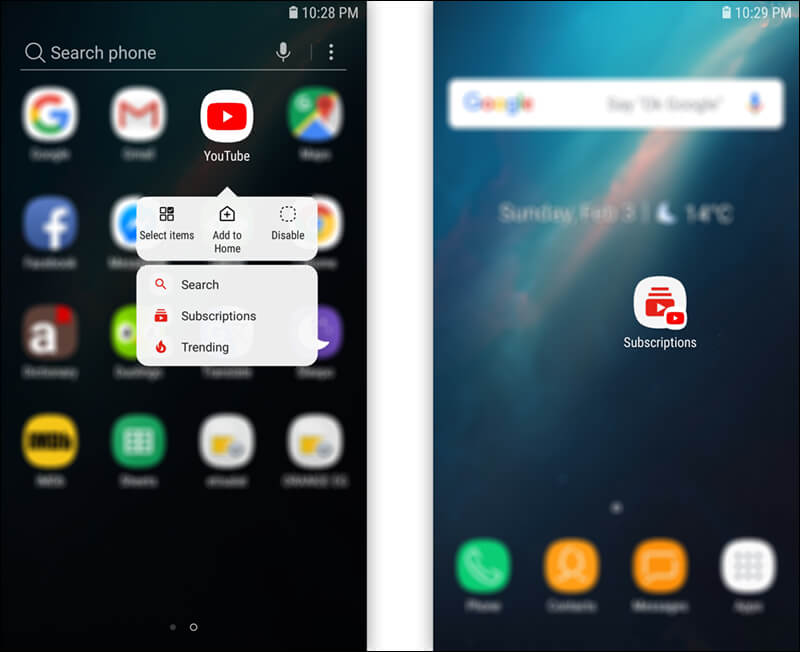 إنشاء اختصارات لأوامر التطبيقات