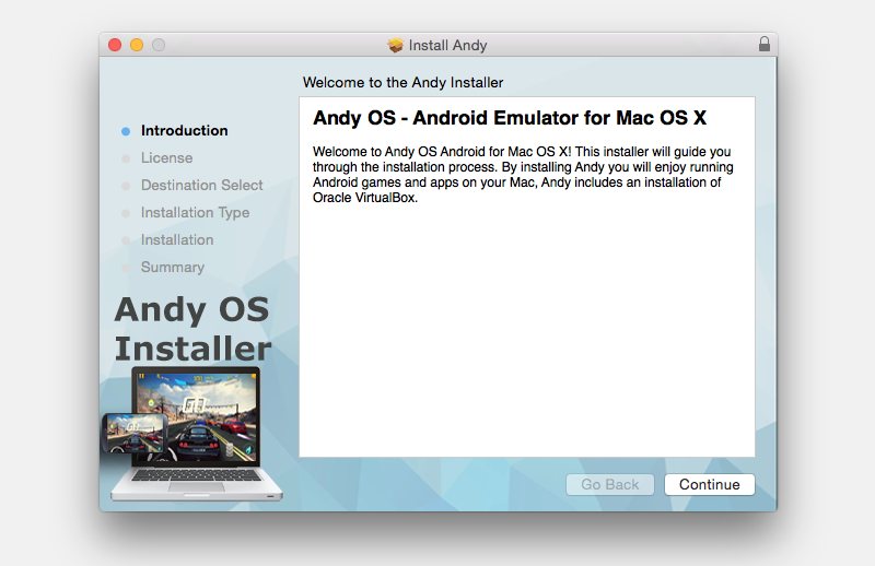 تثبيت برنامج Andy