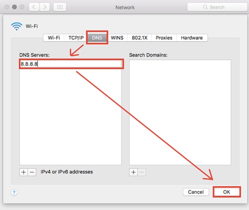 اضافة DNS جوجل جديد