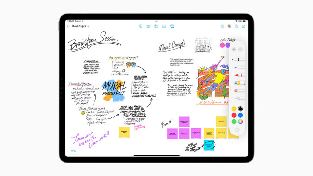 Apple Freeform برنامج سبورة بيضاء للايباد