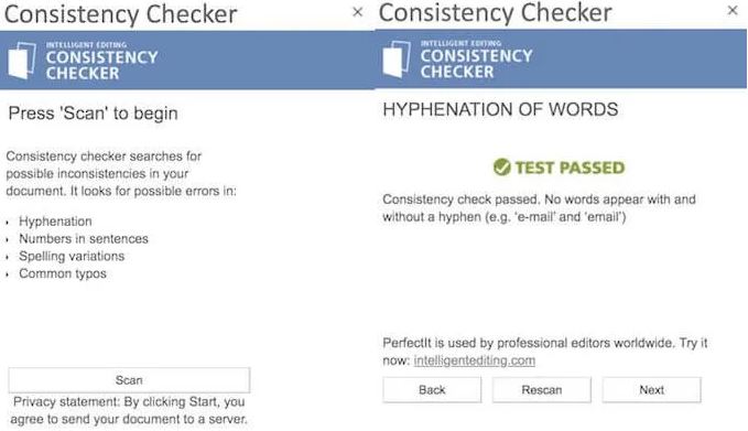 إضافة Consistency Checker