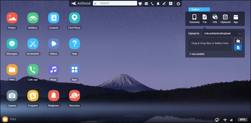 تطبيق AirDroid Web