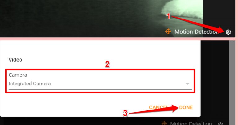 تحديد كاميرا الويب الخارجية المتصلة بالكمبيوتر