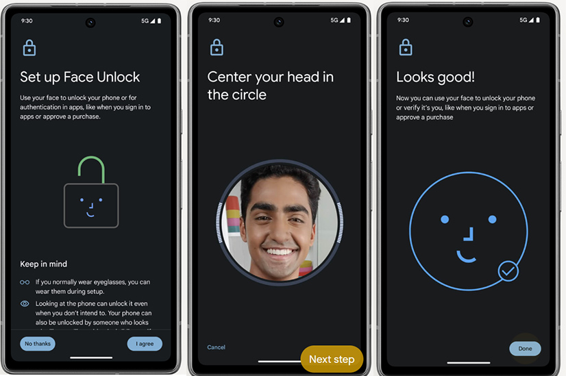 قفل وفتح اندرويد ببصمة الوجه