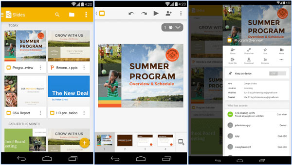 تطبيق Google Slides جوجل سلايد للجوال