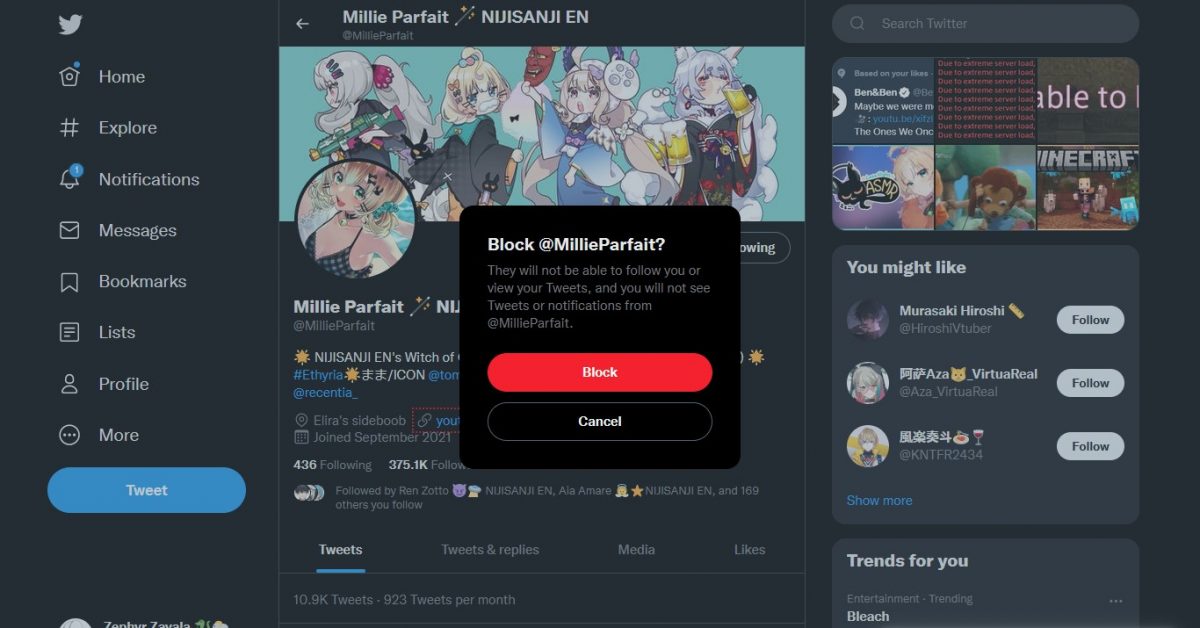 طريقة الحظر على تويتر