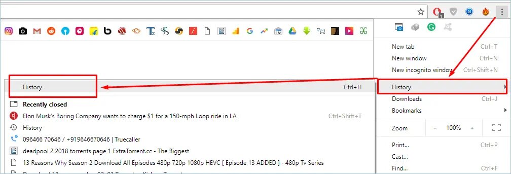 حذف السجل وذاكرة التخزين المؤقت