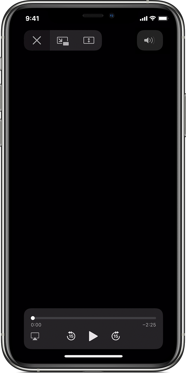 صورة متحركة على جهاز iOS تعرض منتقي AirPlay، مع تحديد 