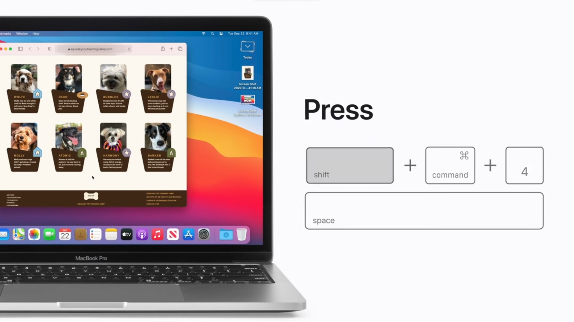 تحديث لقطة الشاشة في ماك
