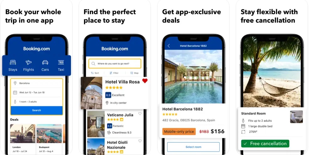 Booking لحجز الفنادق والغرف