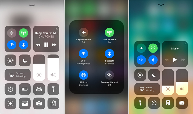 مركز التحكم في iOS 11