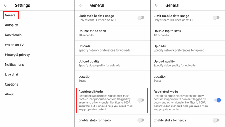 جعل يوتيوب امن للأطفال