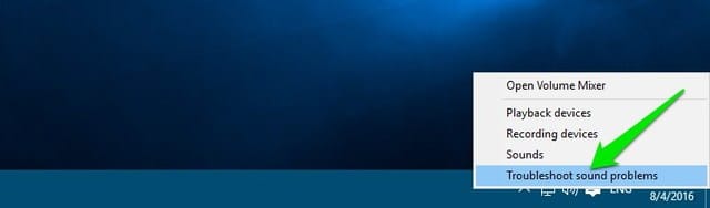 حل مشكلة الصوت في ويندوز 10