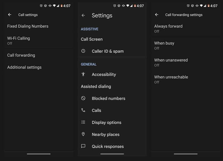 إعادة توجيه المكالمات على أندرويد