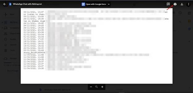 طباعة محادثة واتساب