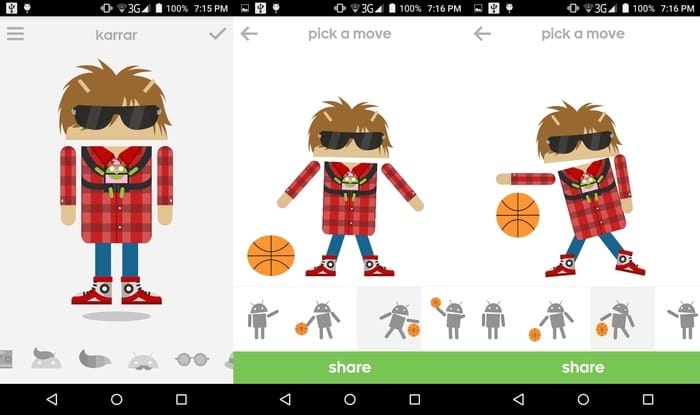 تطبيق جوجل Androidify google 